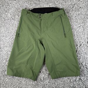 POC Cycling Shorts Mens Medium Green Zip Pockets Snap Button Activewear Summer